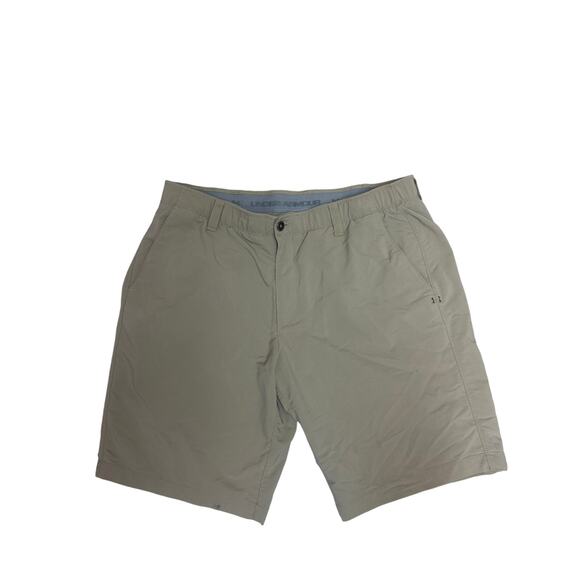 Under Armour HeatGear Khaki Shorts - Men's Size 40 - Picture 1 of 10